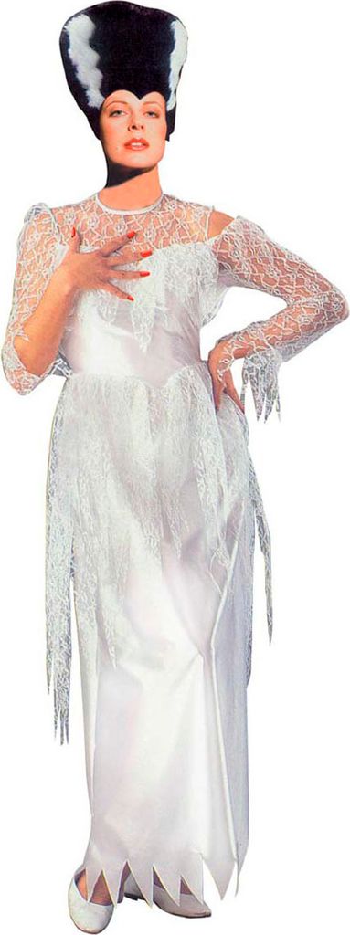 MONSTER BRAUT (Kleid, Kopfbedeckung) Gr. S