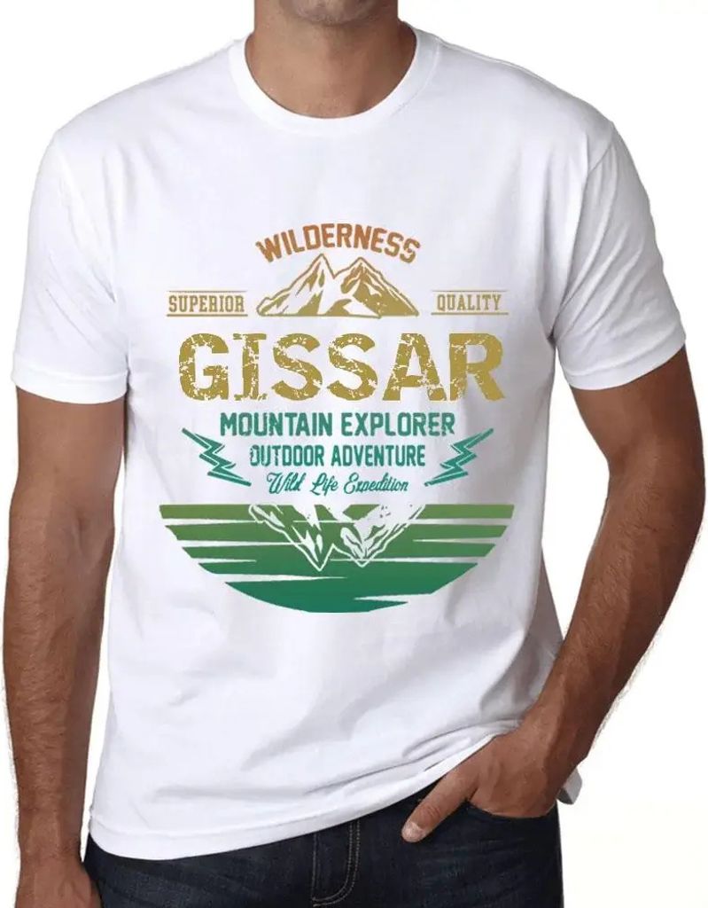 Herren Grafik T-Shirt Outdoor-Abenteuer Wildnis Bergforscher gissar – Outdoor Adventure, Wilderness, Mountain Explorer Gissar – Öko-Verantwort...