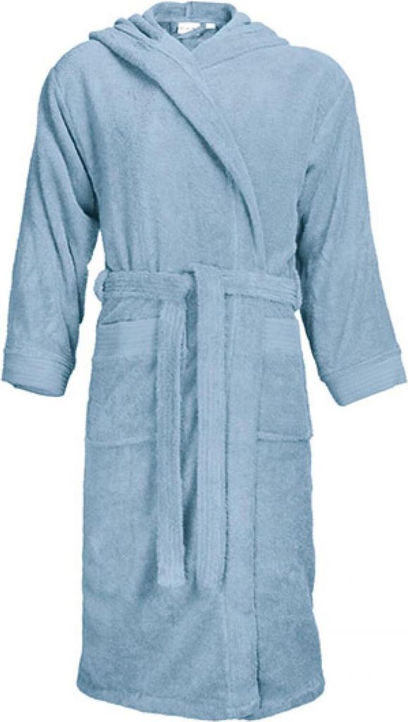 The One Towelling T1-BH | Bathrobe Hooded - Bademantel - Farbe: Light Blue - Größe: L/XL