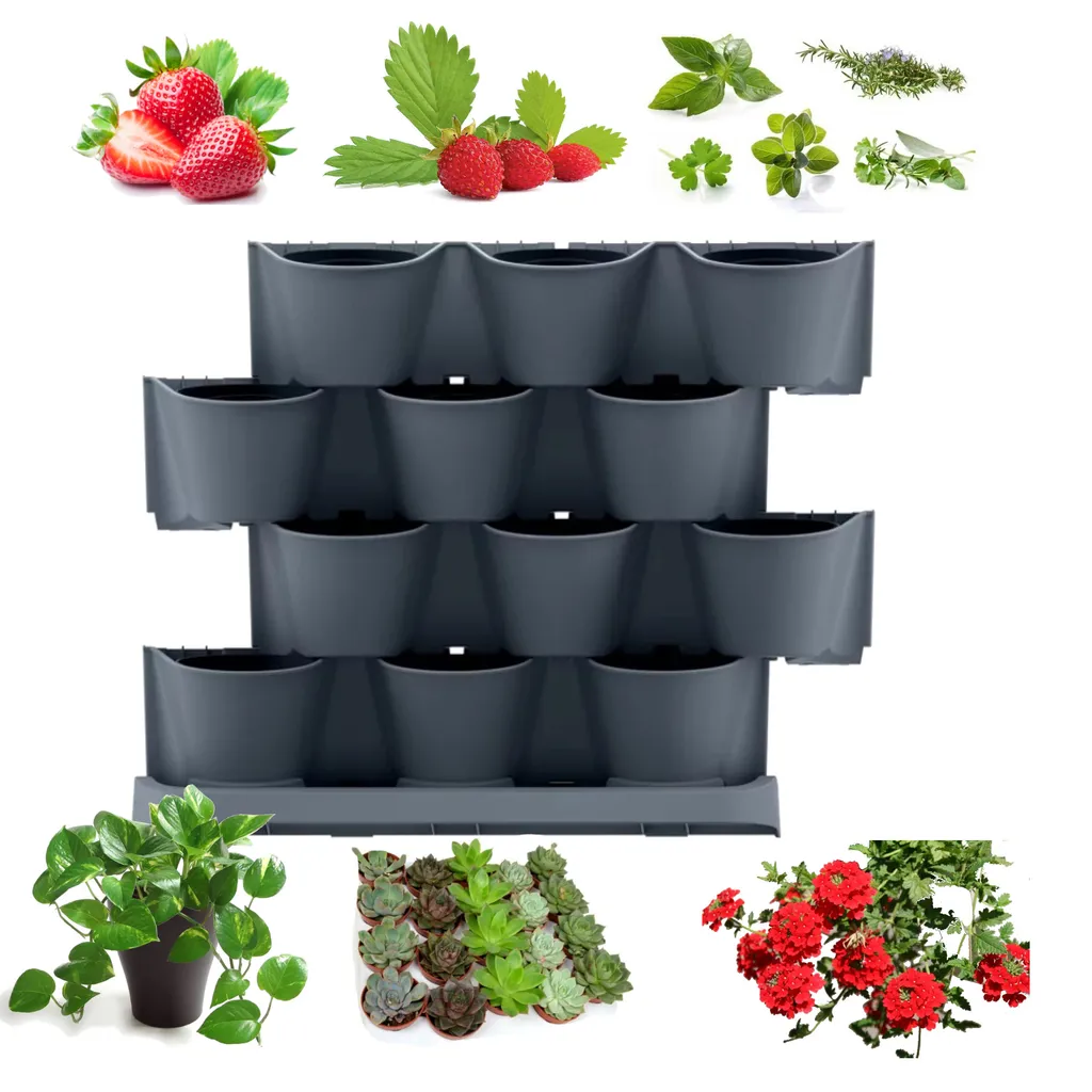 Pot de fleurs vertical pour petit balcon et jardin mural gain de place