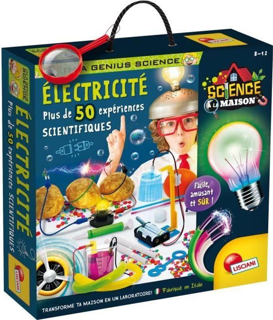 LISCIANI GIOCHI Génius Science - Elektrizität - 50 Experimente - Wissenschaftsspielzeug