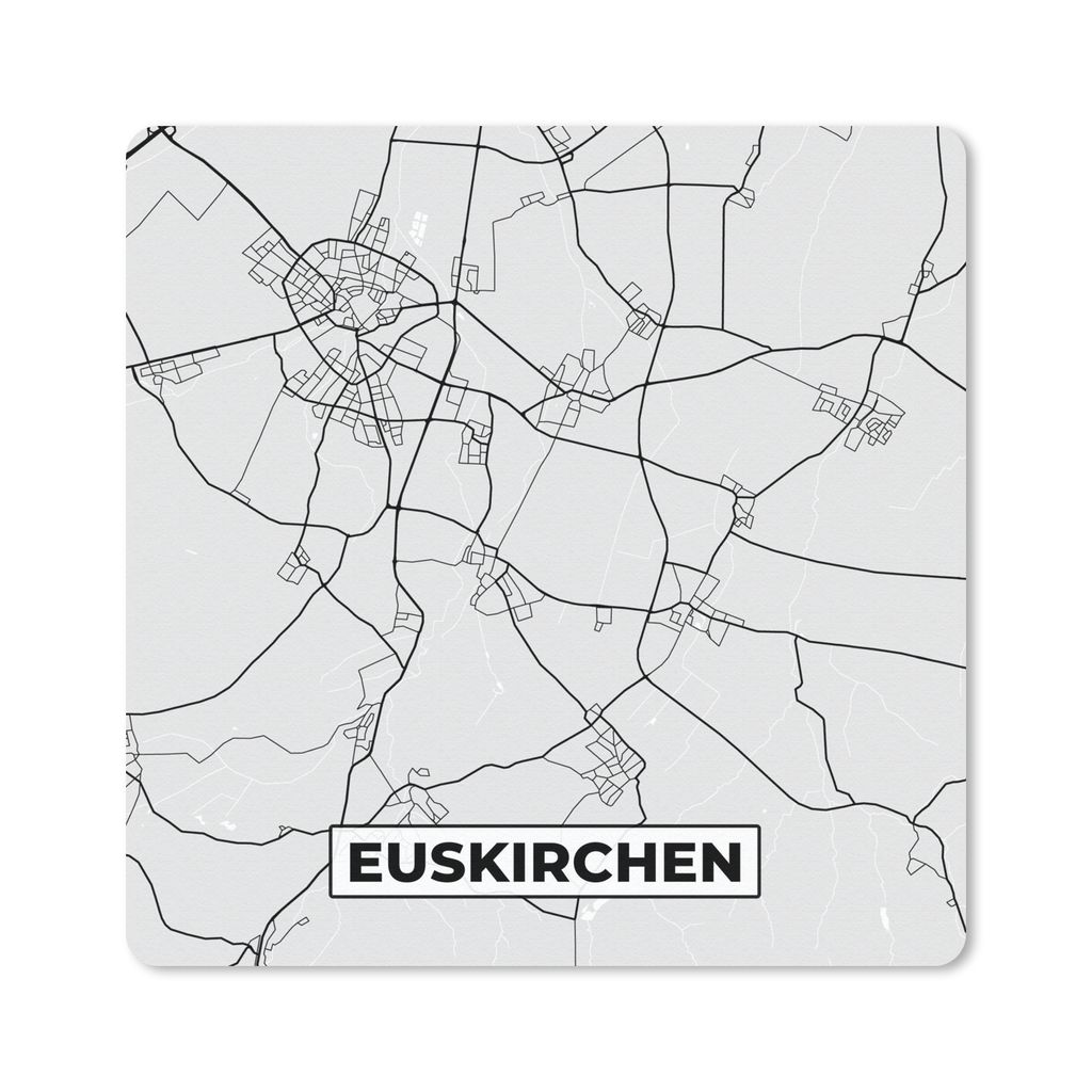MuchoWow Mauspad Mousepad Stadtplan - Karte - Euskirchen - Deutschland 20x20 cm - Mousepads - Maus Mat - Pad - Mausunterlage - Desk Mat - Bureaua...