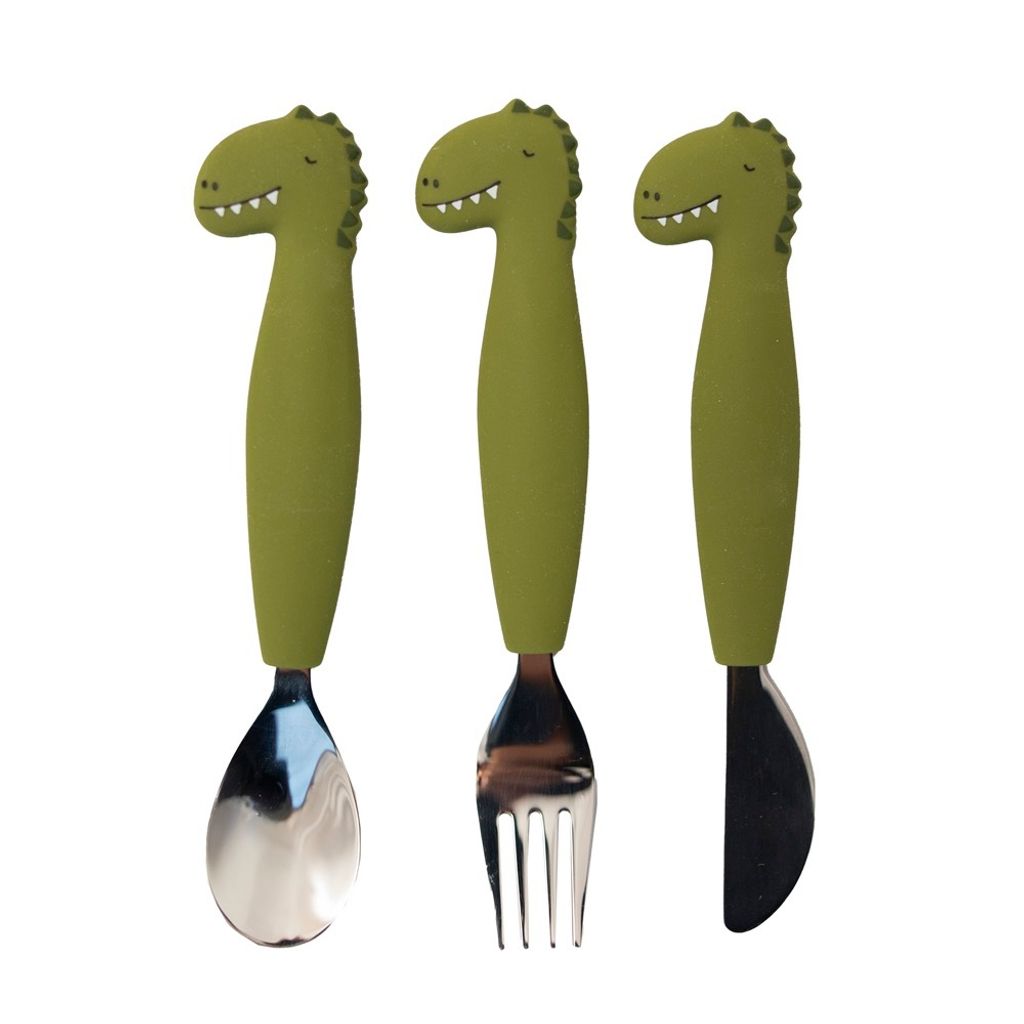 Trixie Silikonové příbory sada 3 kusů Mr. Dino Obrázek produktu 