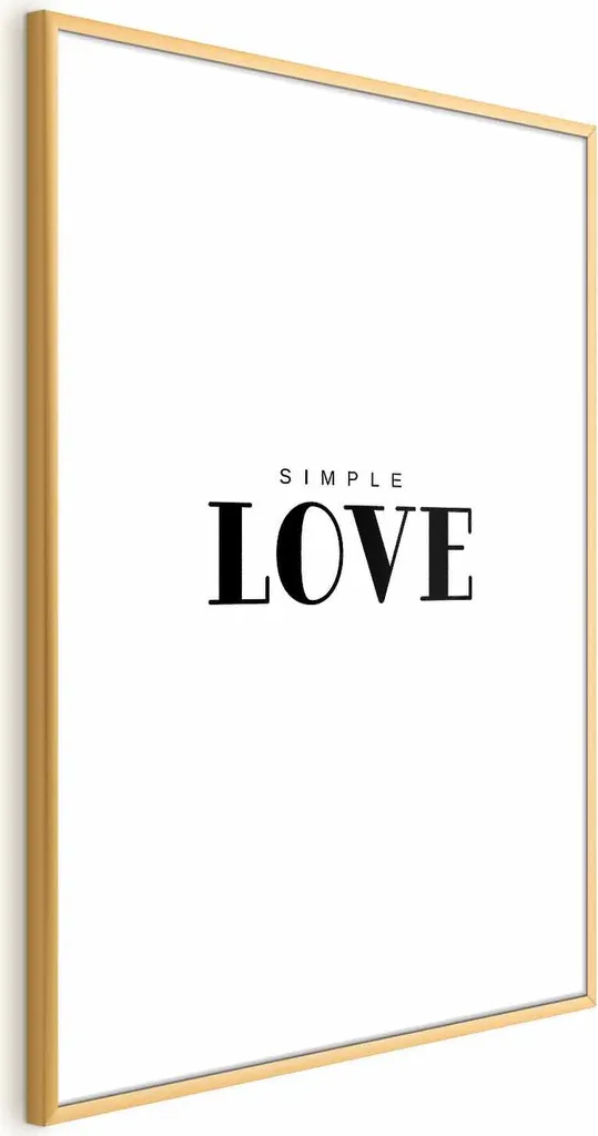 Quadro Amore 40x60 Cornice Oro con Passepartout - Arredo Moderno