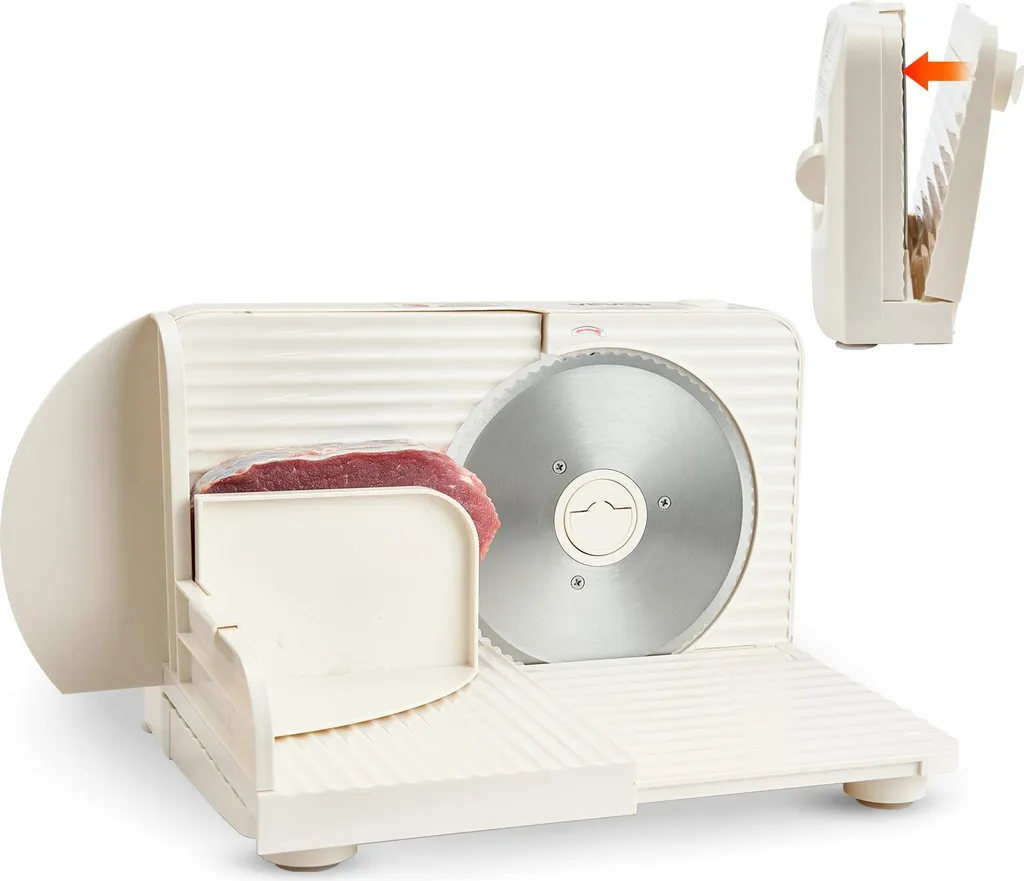Affettatrice VEVOR 180W Professionale: Lama 17cm per Salumi e Carne