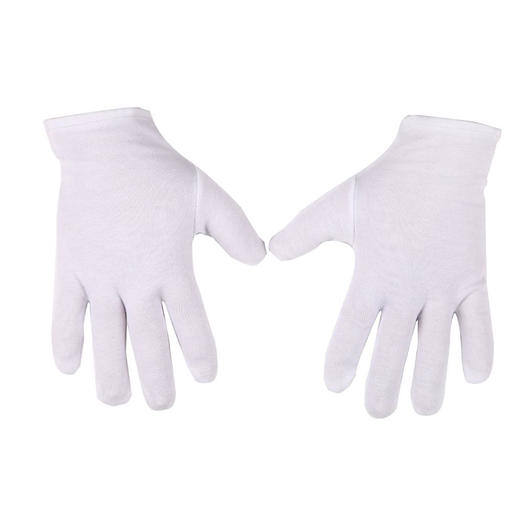 A&A Baumwollhandschuhe Größe M, 10er Pack, 100% Baumwolle Produktbild 2