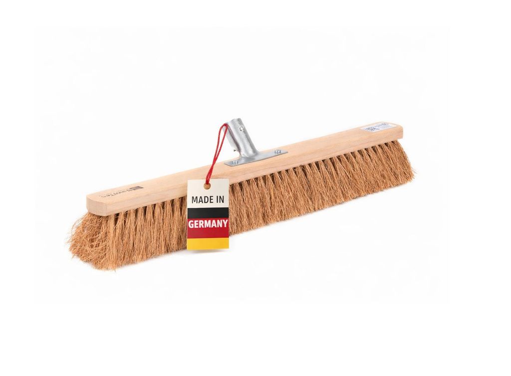 Industriebesen Kokosbesen 80cm Breit mit Metall-Stielhalter Saalbesen Kokos-Borsten ohne Stiel Kokosfeger Handwerkerbesen