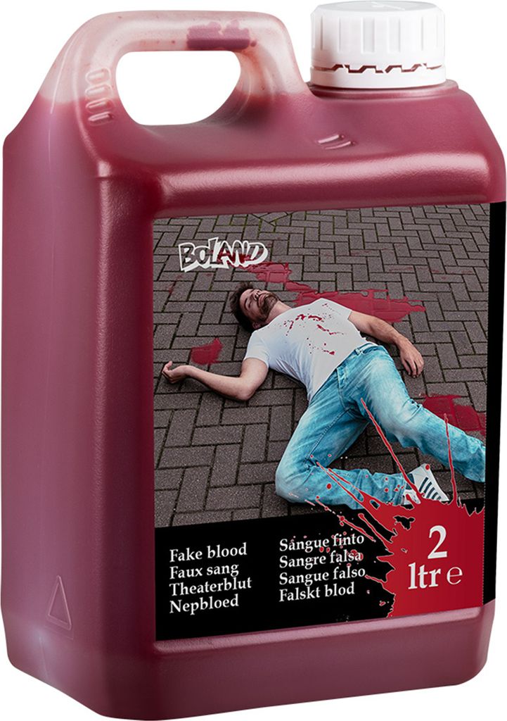 Bidon de faux sang d'Halloween pour les costumes rouge 2l - Image du produit 