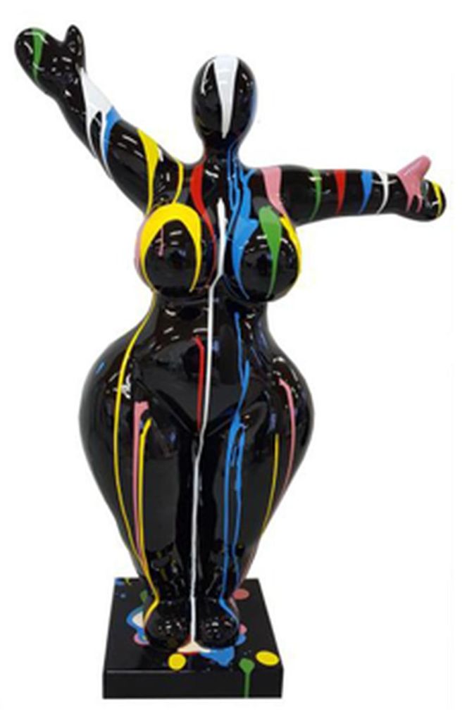 Moderne Wohnzimmer Dekoration Statue Skulpturen Abstrakt 85cm Bunte Deko Figuren