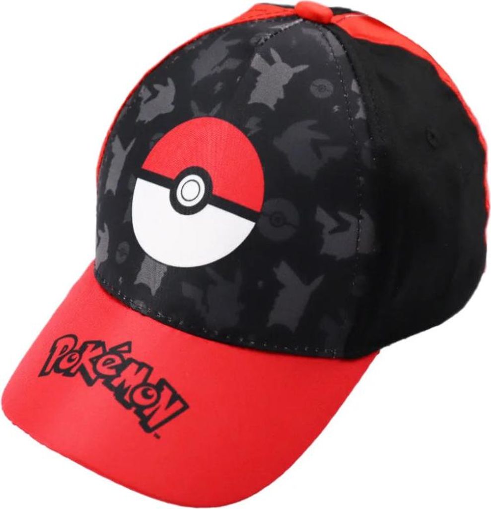 Pokemon Pikachu Pokeball Jungen Kinder Basecap – Schwarz / Produktbild 