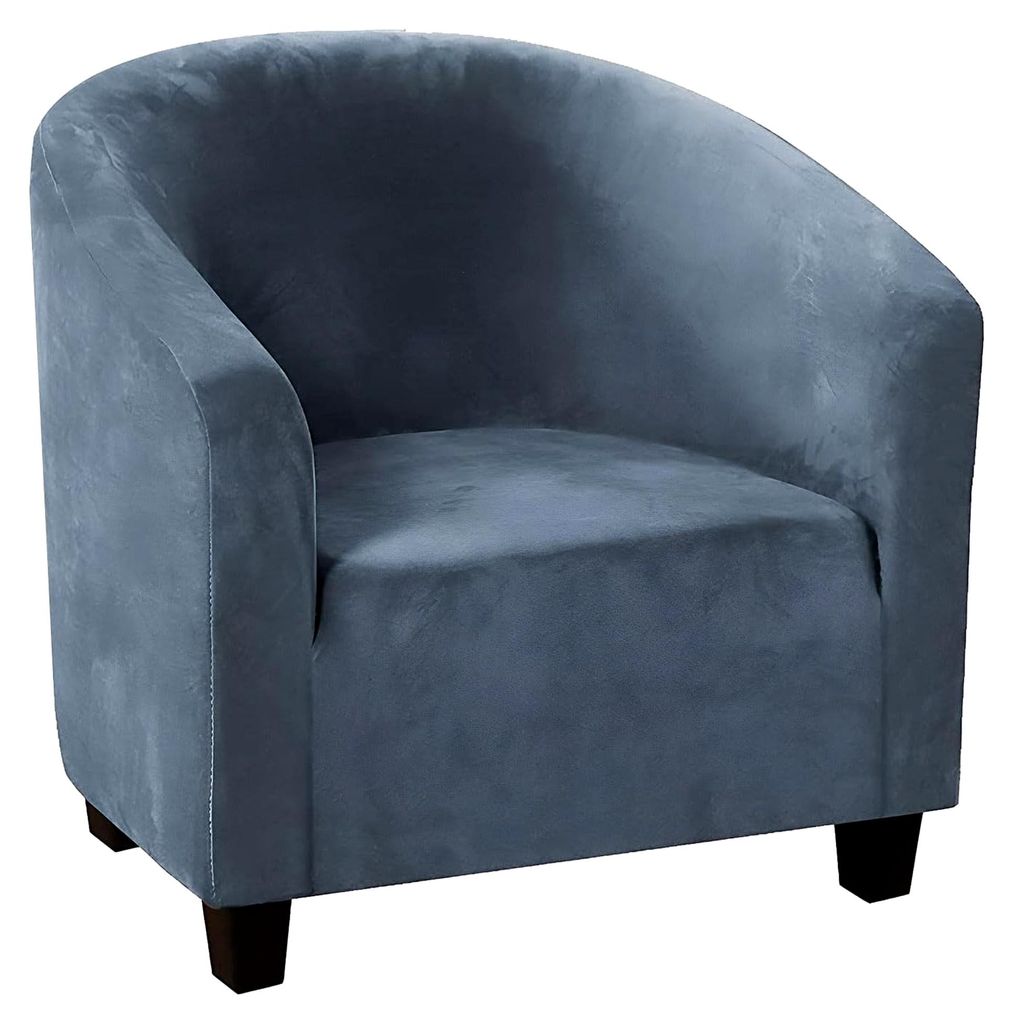 Samt-Stuhlbezüge für Wannen, Hohe Dehnung für Sessel und Sofas, Schonbezüge für Esszimmer, Wohnzimmer, Café, Bar, Büro, Empfang