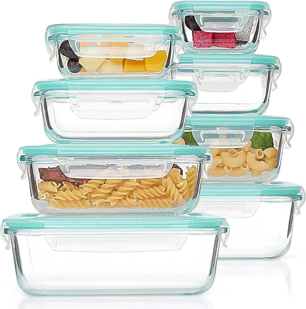 8er Glas Frischhaltedosen mit Deckel,Meal Prep Produktbild 