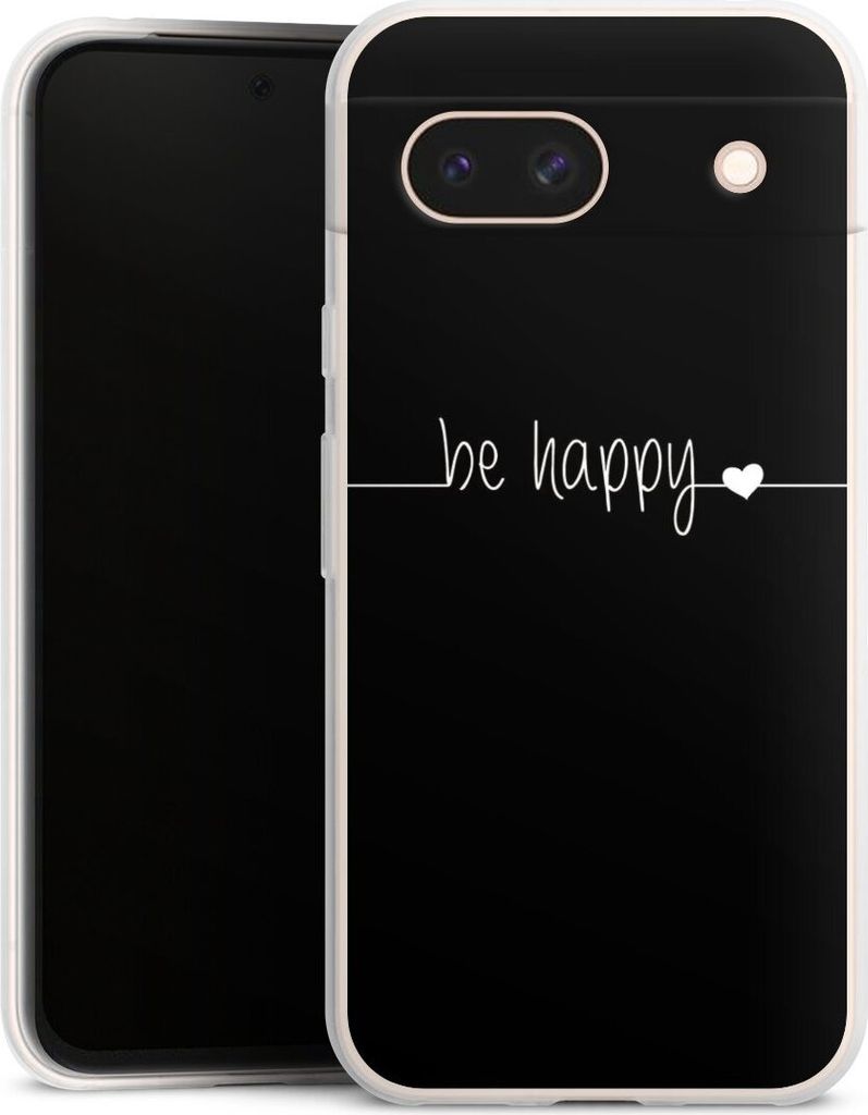 DeinDesign Slim Hülle für Google Pixel 8a Silikon Case Ultra Dünn Handyhülle Glück Sprüche Statement