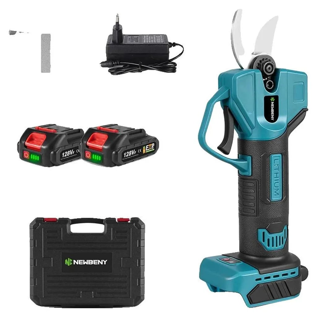 Sécateurs électriques sans fil avec 2 batteries au lithium rechargeables