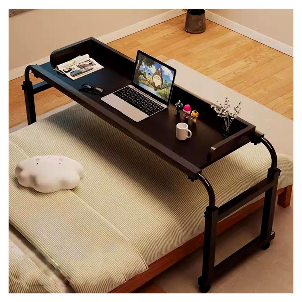 Höhenverstellbarer Rollbett-Schreibtisch mit Rollen, vielseitiger Tisch für verschiedene Anwendungen, verstellbare Höhe 65–95 cm