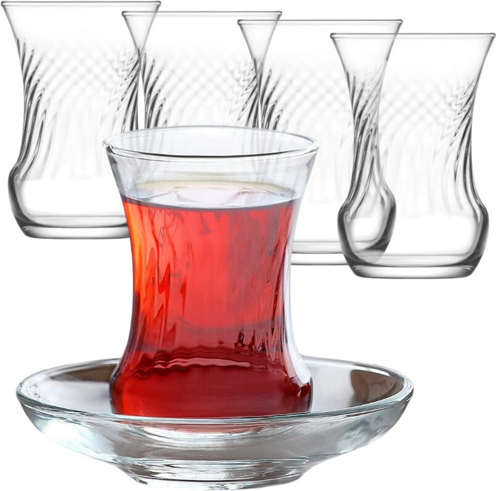 6er Teeglas Set Teegläser 10,5 cl orientalisch für türkischen Tee