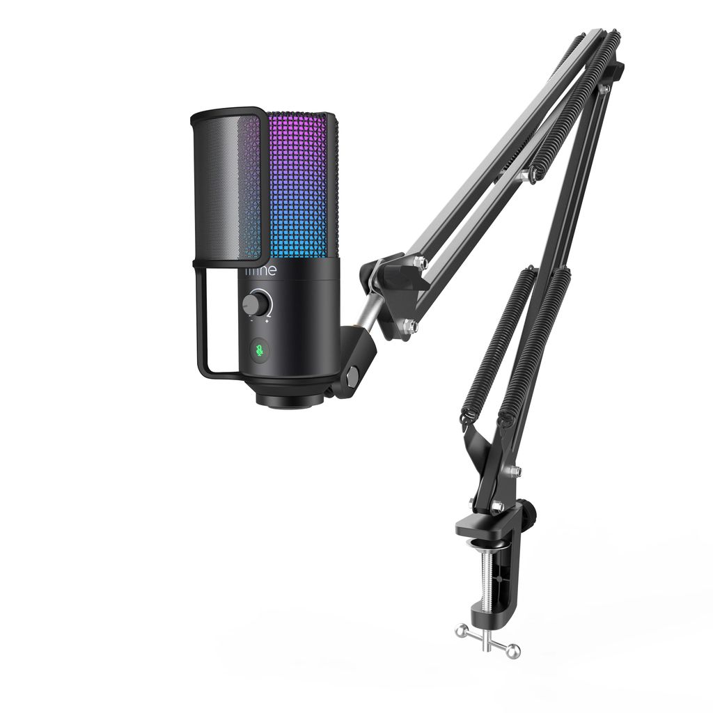 FIFINE USB RGB Mikrofon für PC, Streaming & Podcast, Gaming Produktbild 