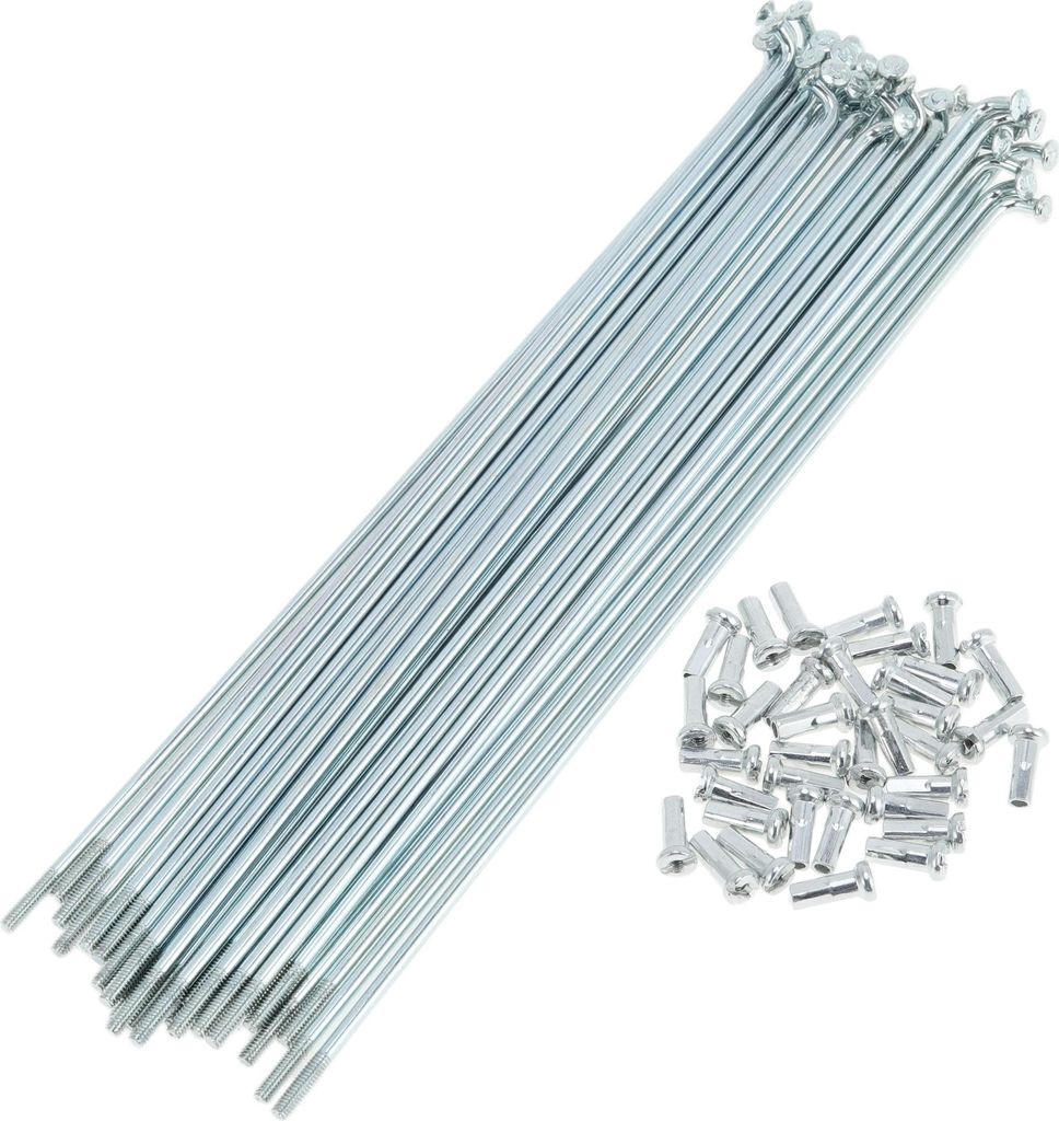 36 Set 14G Fahrradspeichen 152mm Fahrradrad Speichen Verzinkter Kohlenstoffstahl Silberton