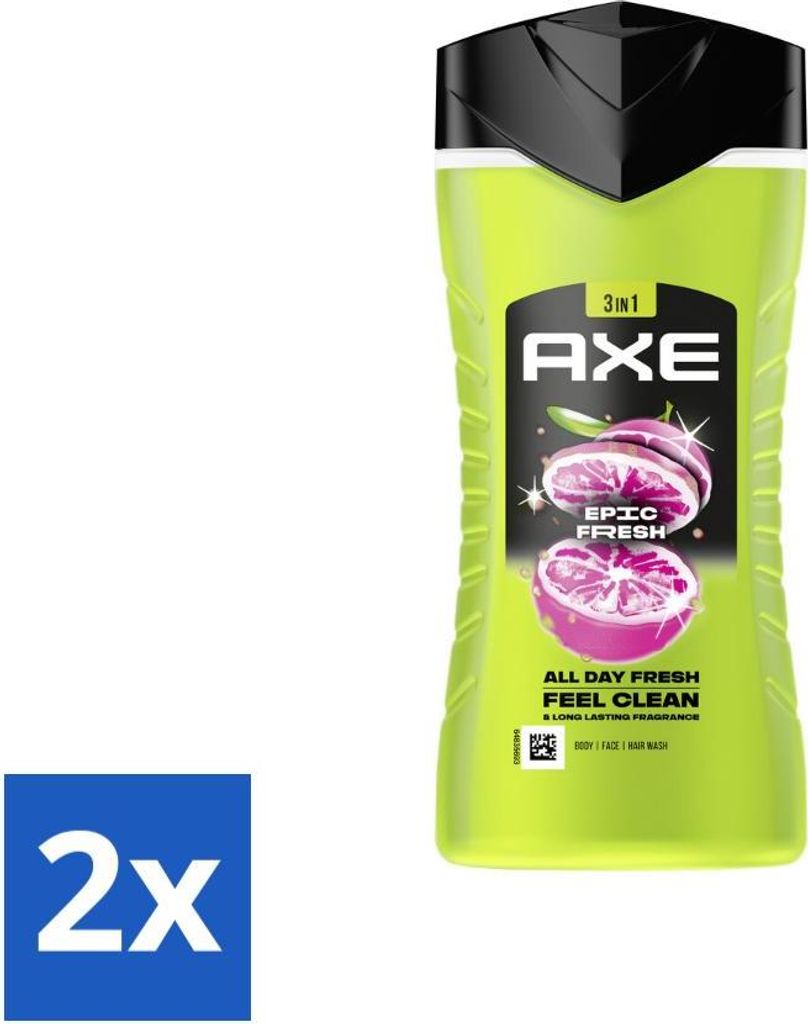 Axe 3-in-1 Duschgel Epic Fresh 250 ml - Vorteilspack - 2 Stücke