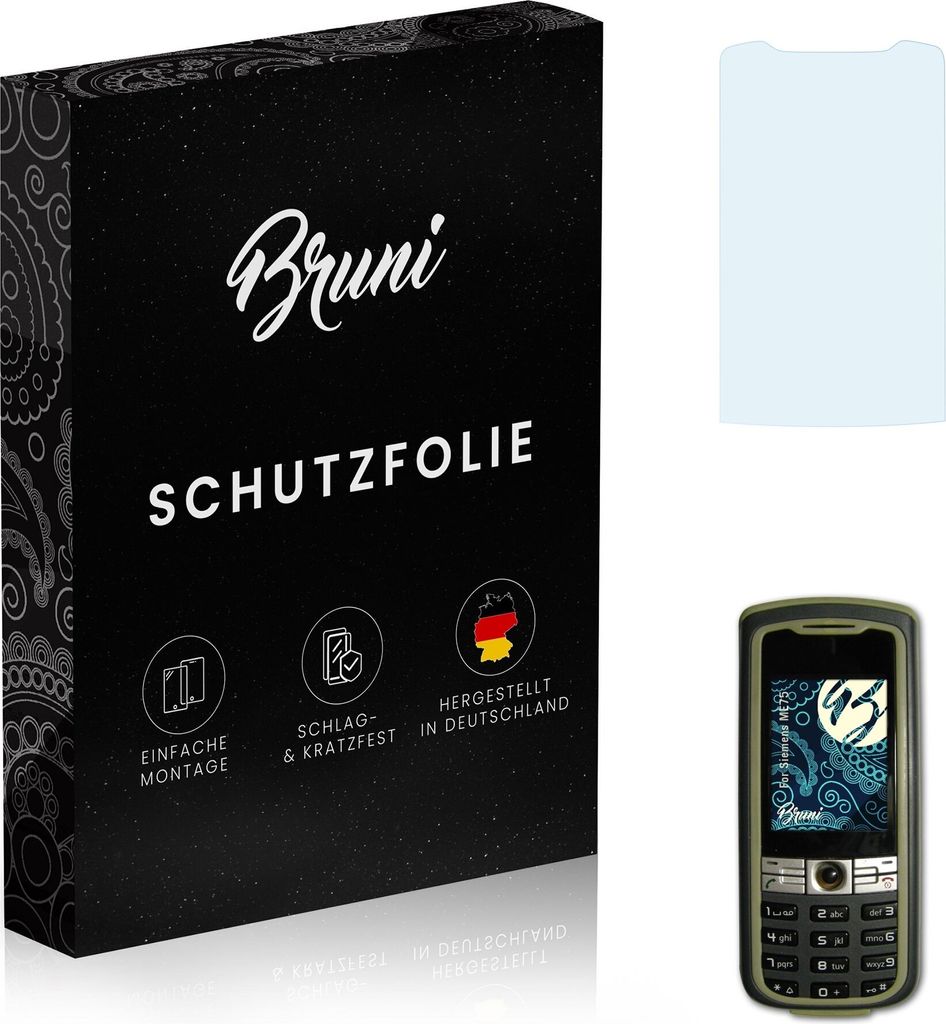 Bruni Basics-Clear 2x Schutzfolie kompatibel mit Siemens ME75 Folie