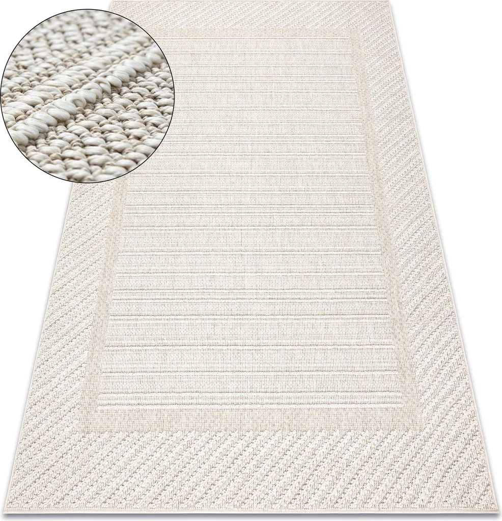 Tapis bohème beige pour salon et salle à manger - Jersey 180x270 cm