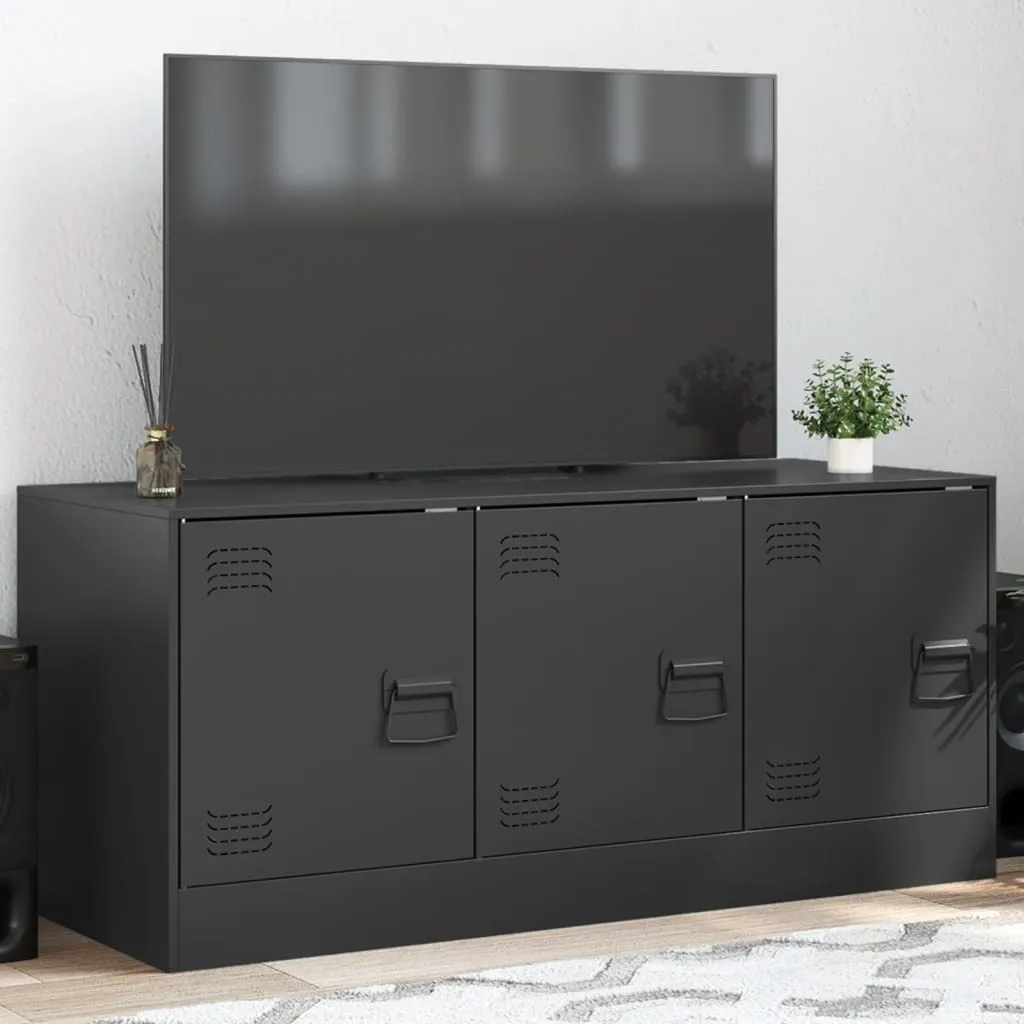 Mobile TV Acciaio Nero 99x39x44 cm Hommie4526931 | Rapporto Qualità Prezzo