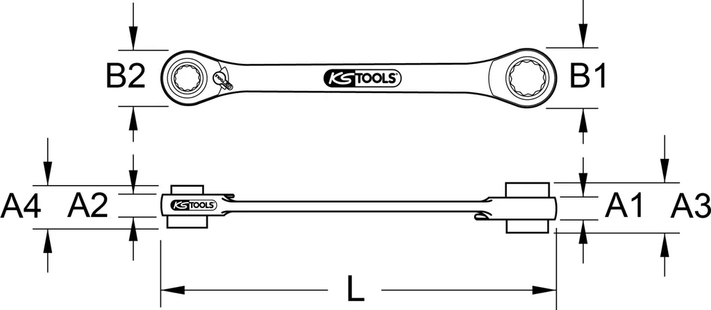 KS Tools 503.4745 Chiave Flessibile 4 in 1 - Risolvi Ogni Bullone - 7