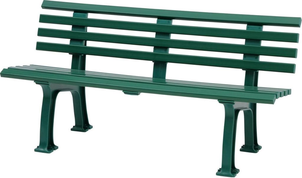 Gartenbank Antigua | 3-Sitzer | Grün | HxBxT 74x150x54cm | Witterungs- & UV-beständiger Kunststoff | Parkbank Sitzbank Außenbereich Garten Balko...