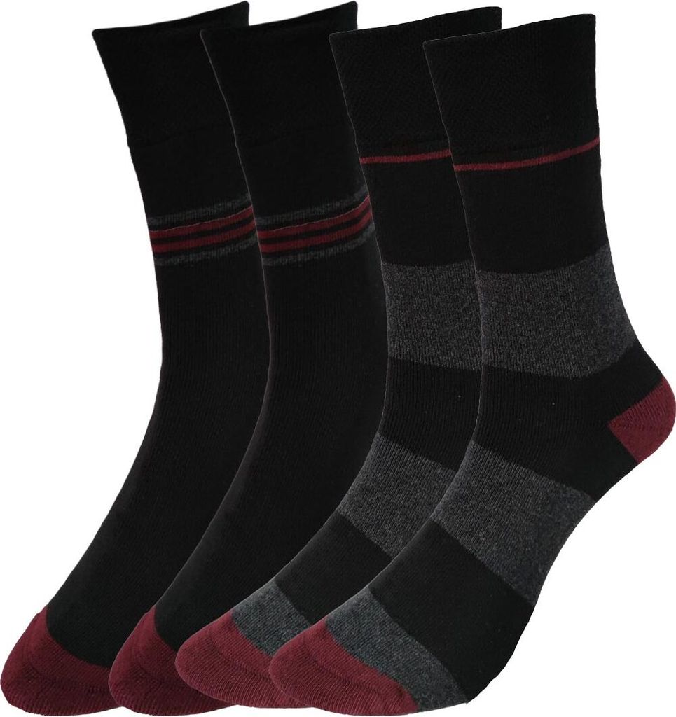RS Herren Thermo Strumpf - 2 Paar bordeaux-43.46
