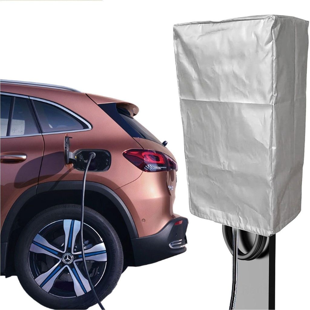 Wetterschutzdach für E-Auto-Ladestation, Wasserdichte Ladesäulen-Abdeckung, 35 × 25 × 70 cm