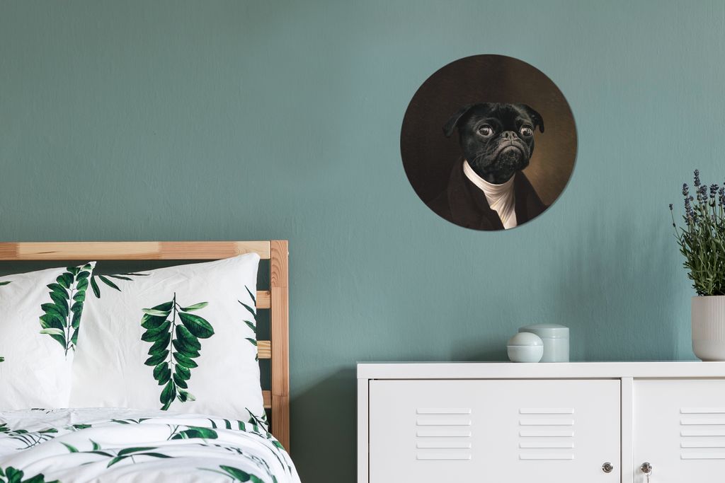 MuchoWow - Wand Bild - Wohnzimmer - Runde Bilder - Alubilder - Kunst für zu Hause - Aluminium - Wanddekoration