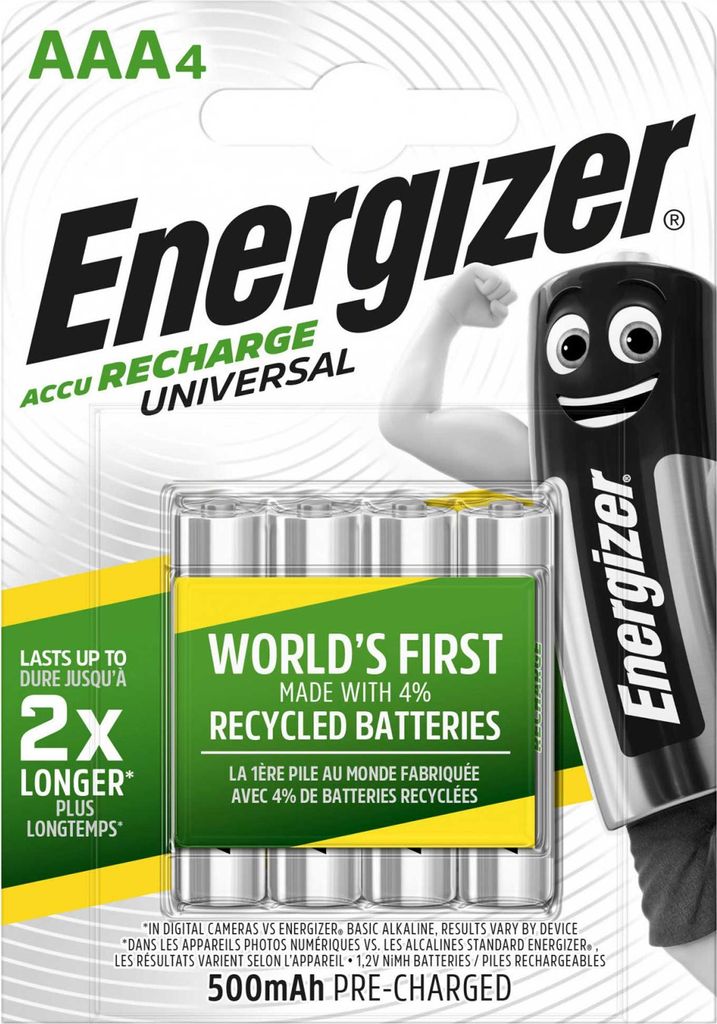 ENERGIZER Universal Akku NiMH AAA (HR03) 1.2V 500mAh (4er Image du produit 