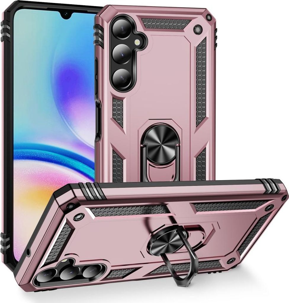 Samsung Galaxy A05s Hülle - Coverup Ring Ständer Back Cover - Roségold