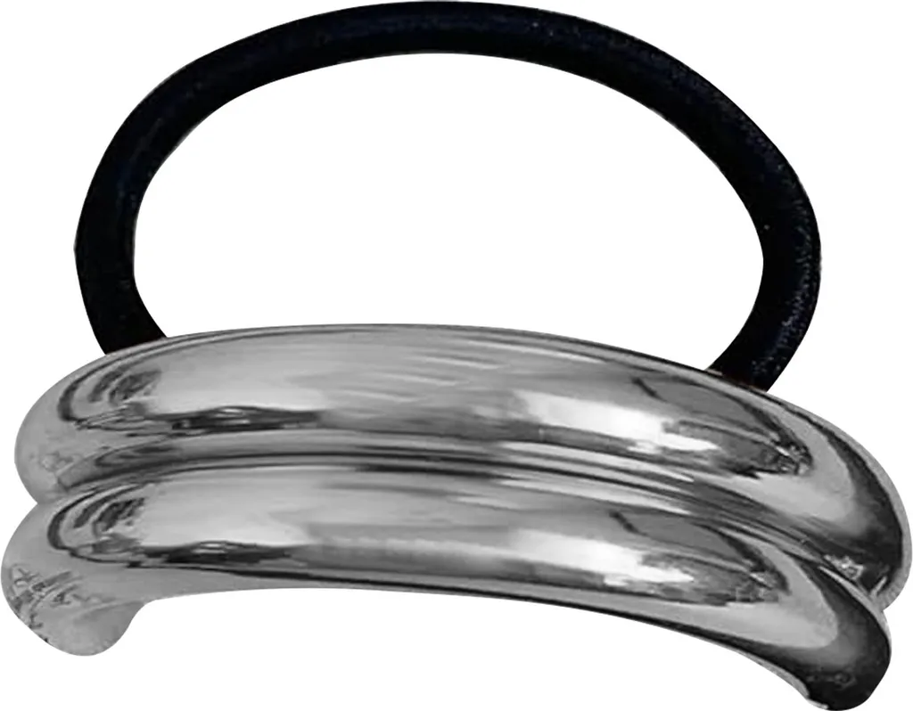 Regalo Donna Elegante | Fascetta Capelli Argento Doppio Anello
