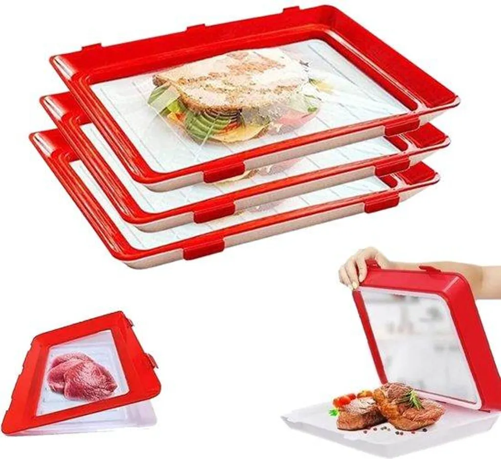 Boîtes de conservation alimentaire sous vide pour frigo - Lot de 3