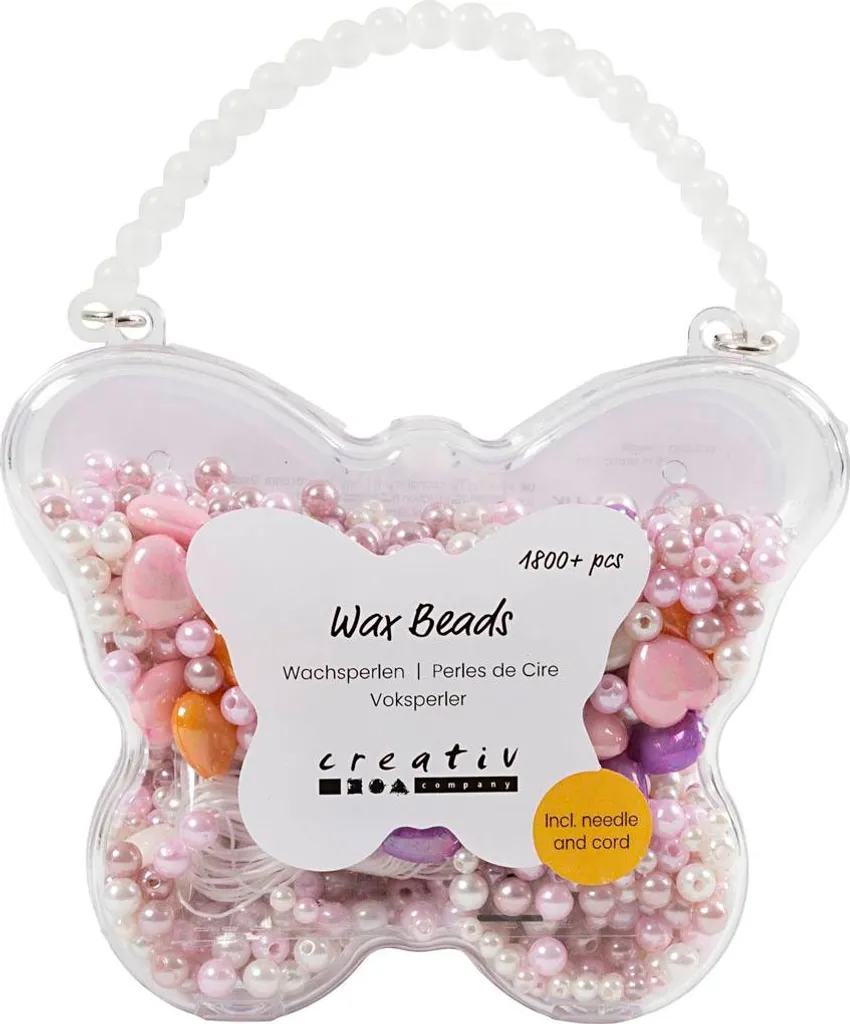 Set de perles de cire orange rose violet nacre pour bijoux DIY - 100g