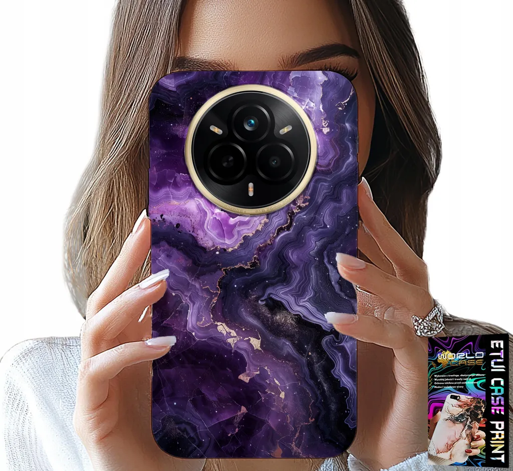 Kit Protezione Realme 14 Pro 5G: Custodia Antiurto Viola e Vetro 9H