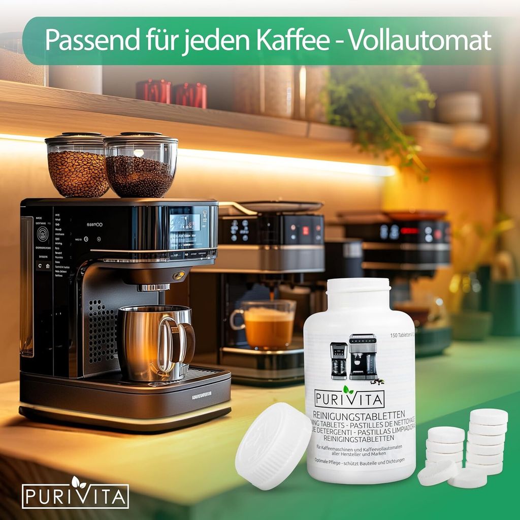 150 Tablettes De Nettoyage Pour Machine à Café Automatique - 1,6g, Détartrant Et Dégraissant, Made In Germany - 7