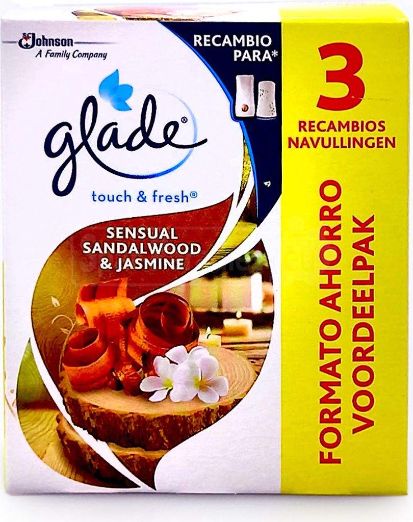 Glade Touch & Fresh Aerosol Air Freshener for Bathroom 12ml Refill (Pack of 3) e