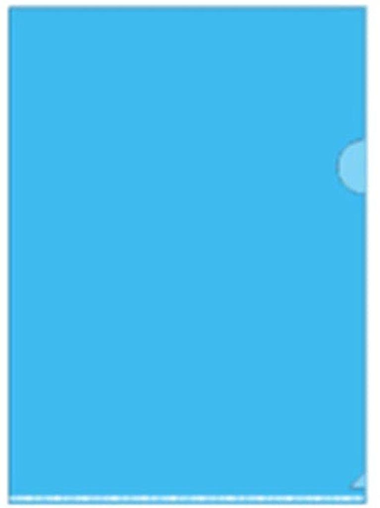 Transparente L-förmige A4-Map, 40 Stück, blauw