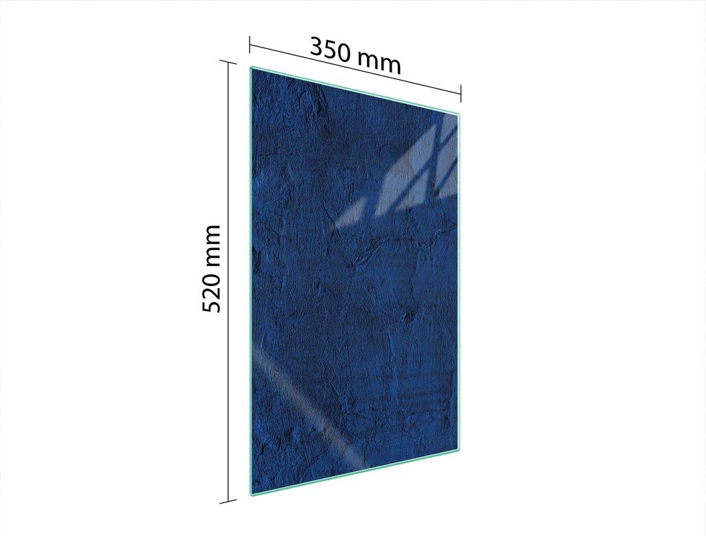 Herdabdeckplatte 35x52 Glaskeramikkochfeld Abdeckung Spritzschutz Glasplatte Deko Schneidebrett Schiefer Blau