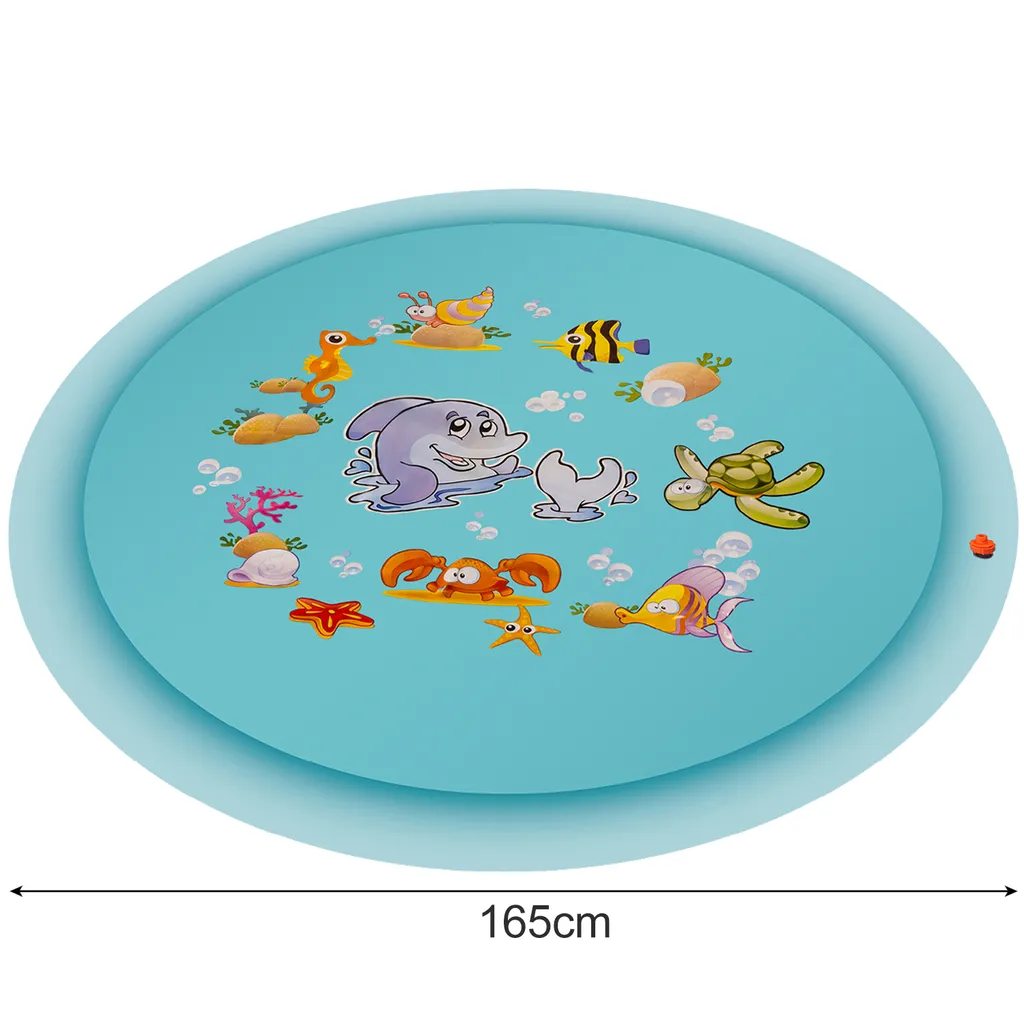 Tappetino Splash Pad 165 cm con Irrigatore Integrato Blu 23138 - 2