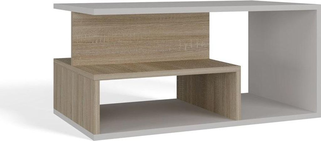 Moderner Couchtisch PRIMA mit Stauraum – Minimalistisches Design | Farbe: Sonoma Mix