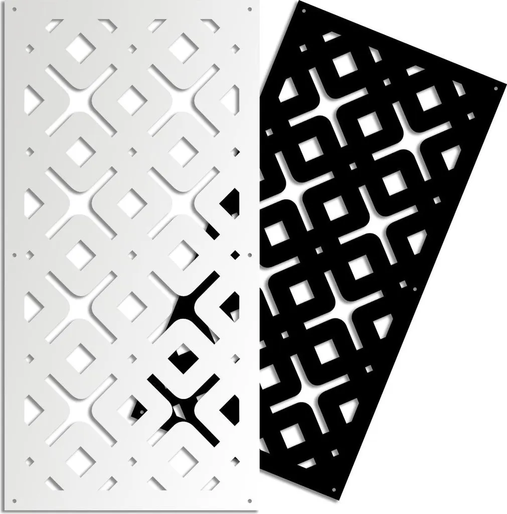 Pannello Decorativo HORIZONTE PVC Bianco | Parasole Esterno 73x148
