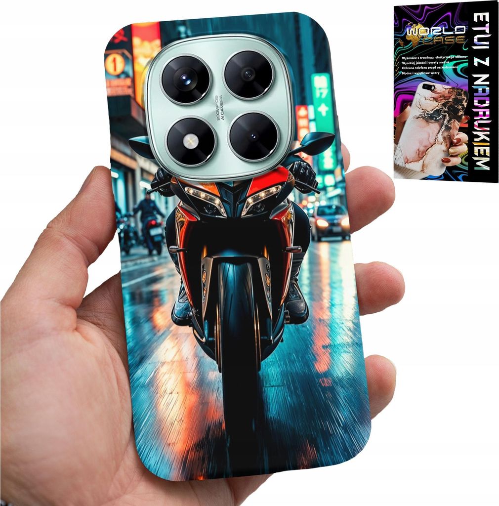 Etui Für Xiaomi Note 14 Pro+ 5G - Motorrad, Motorrad Einrad Designs + Glas
