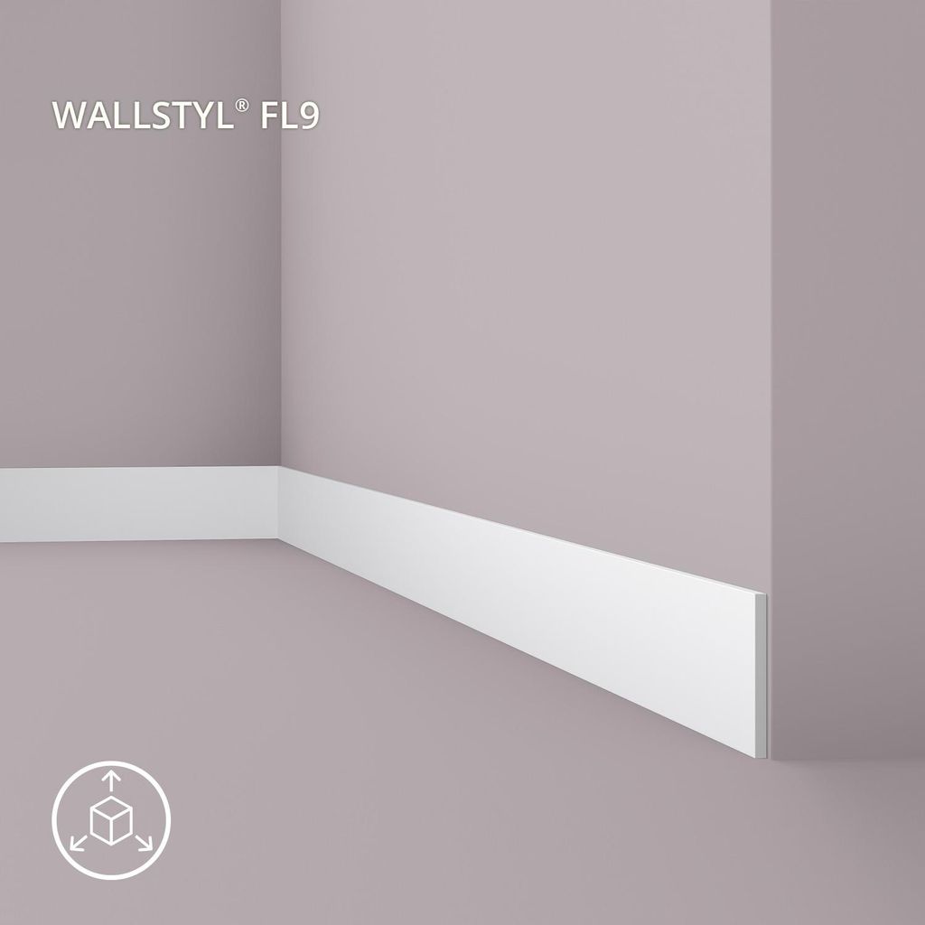 NMC FL9 WALLSTYL Plint Sierlijst Wandlijst Frieslijst 2 m Productafbeelding 