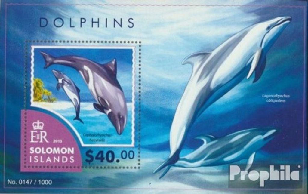 Briefmarken Salomoninseln 2015 Mi Block 446 (kompl. Ausg.) postfrisch Delfine