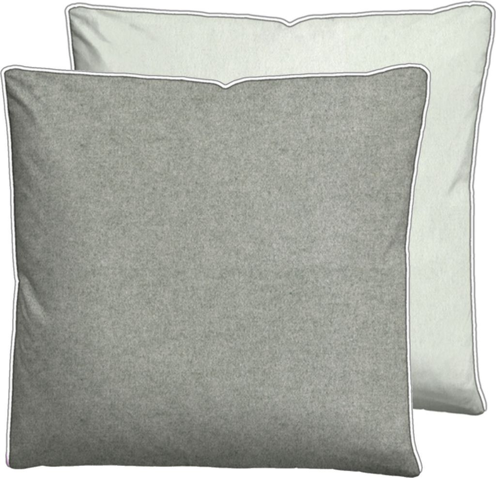 biberna Melange-Flanell Bettwäsche 0840500 MELANGE UNI color: sturmgrau, size: 1x 80x80 cm