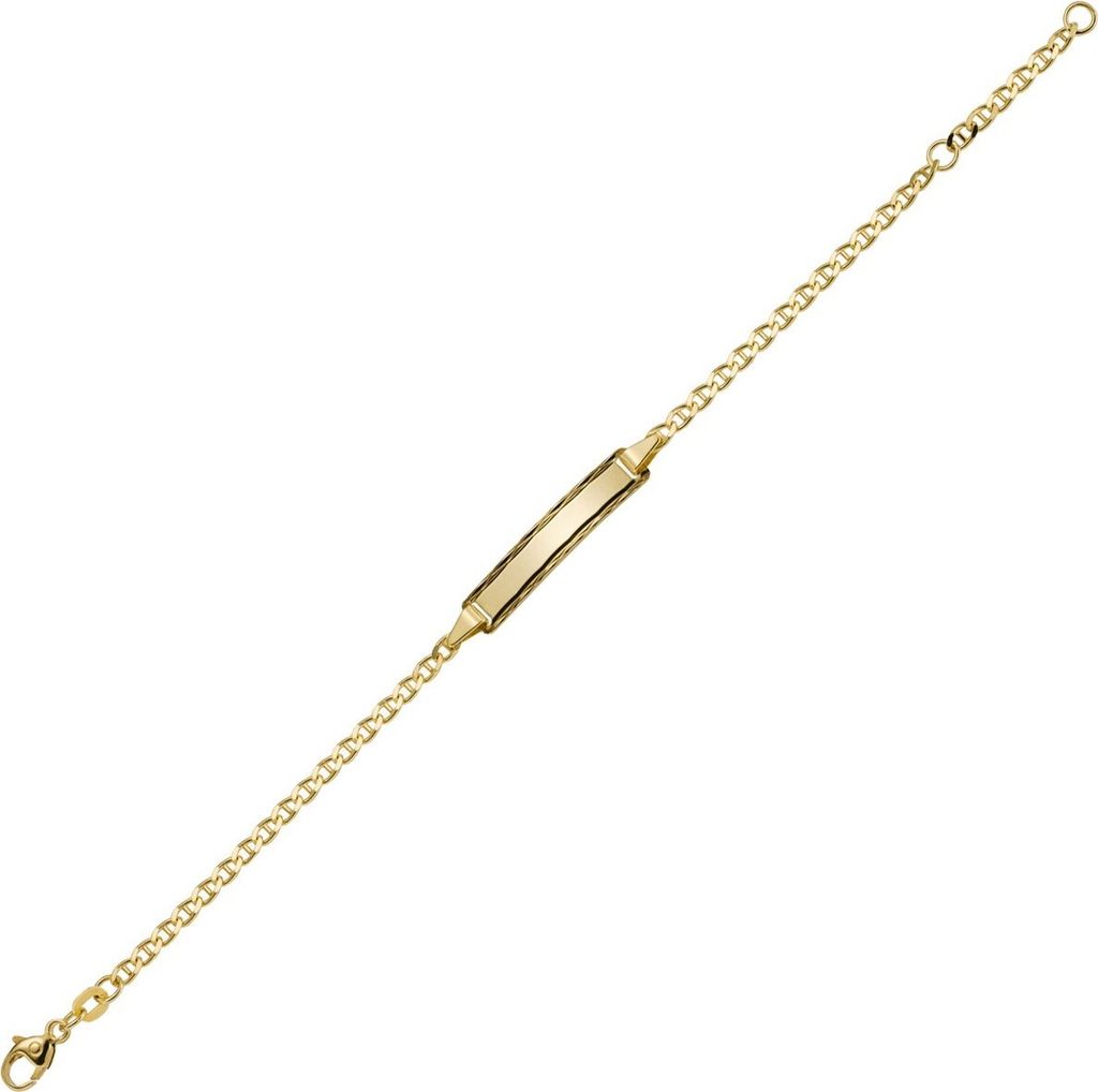 Armband Armkette Armschmuck aus 585 Gold Gelbgold 16cm Identbändchen für Kinder
