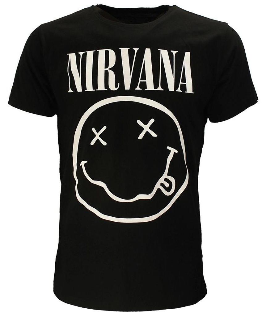 Nirvana Weißes Smiley-T-Shirt - L Produktbild 